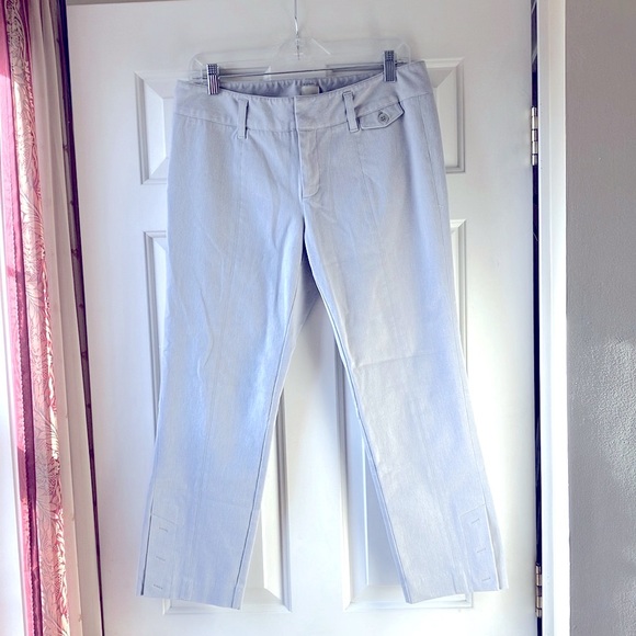 ECRU Women’s Cropped Cotton Blend Pants Light Gray Size 8 - Picture 3 of 14